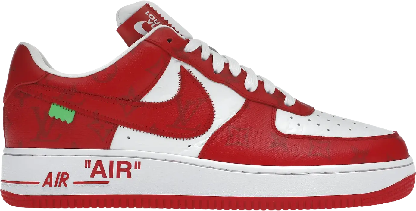 Louis Vuitton Nike Air Force 1 Low By Virgil Abloh White Red (US